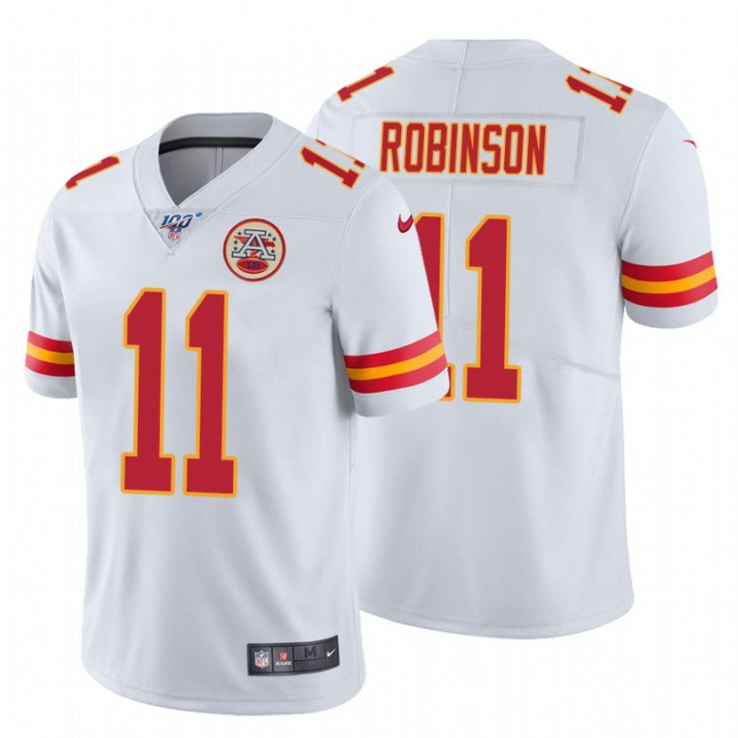 Men Kansas City Chiefs #11 Demarcus Robinson Nike White 100th Limited NFL Jersey